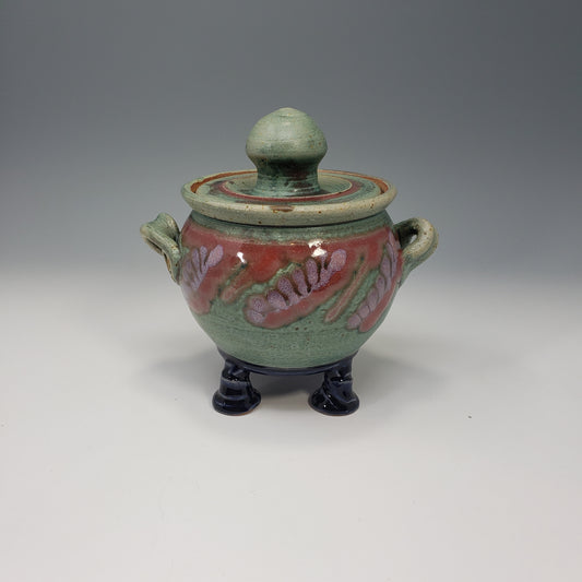 Footed Lidded Jar