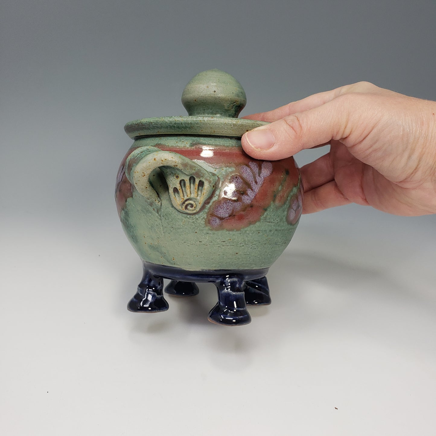 Footed Lidded Jar