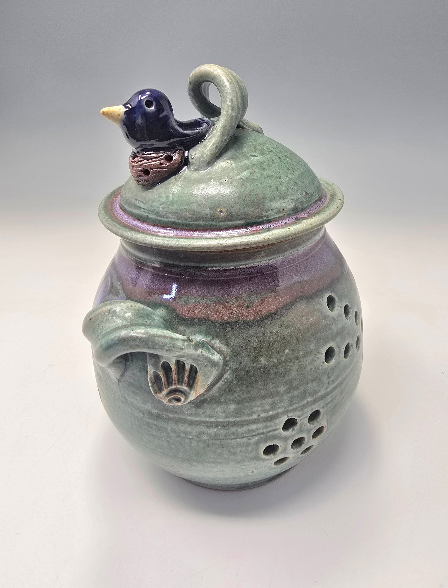 Covered Garlic Jar