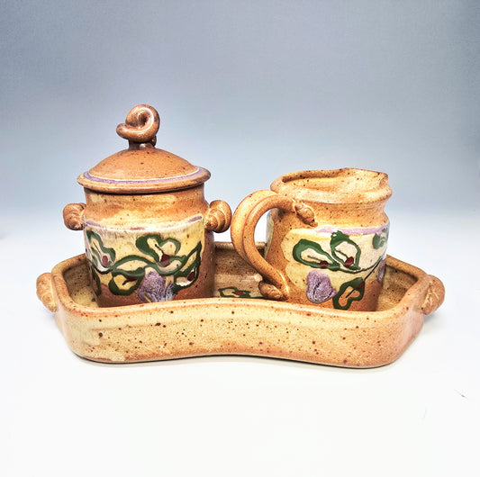 Sugar Creamer Set on Tray